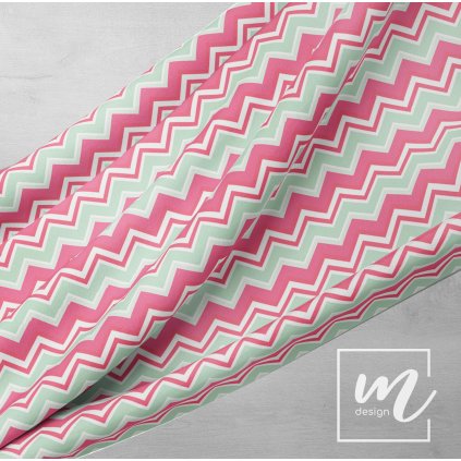 761010 chevron růžovo mint PS796 09 W