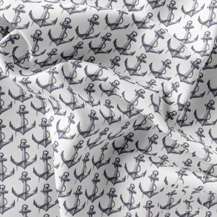 732087 námořní kotvy na bílé látka kopie