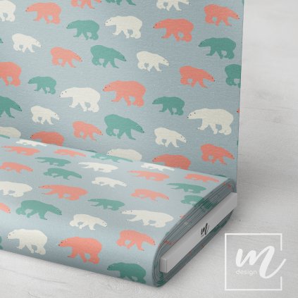 763012 lední medvěd barevný látka 3