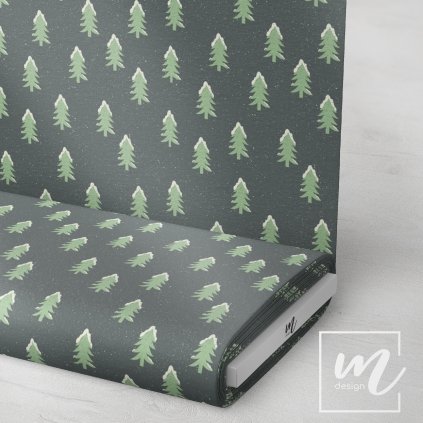 763026 zimní stromy látka 3