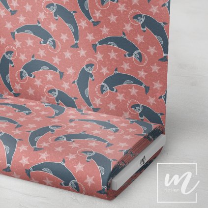 763038 zimní delfín látka 3