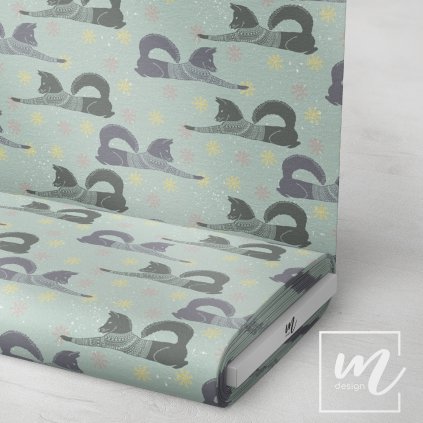 763071 zimní vlk látka 3