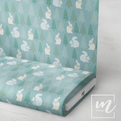 763073 zimní veverka látka 3