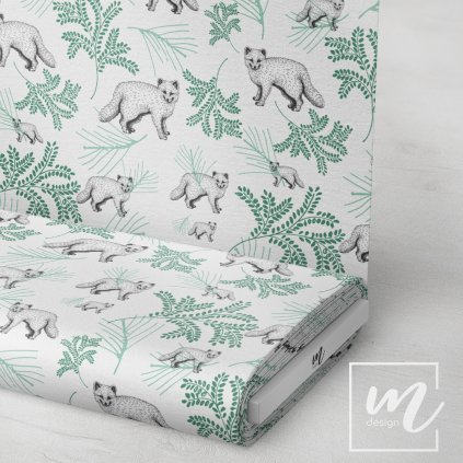 763128 zimní zvířátka látka 3