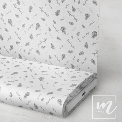 763135 zimní šiška černobílá látka 3