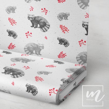 763141 zimní zvířátka látka 3