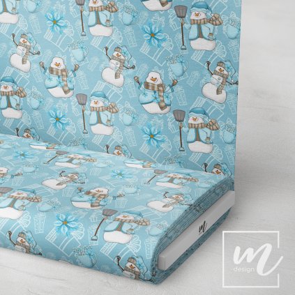 763150 sněhuláci a dárečky látka 3