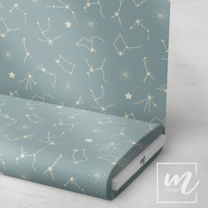 763177 zimní obloha na tm. šedé látka 3