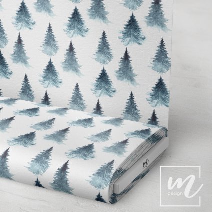 763257 zimní stromy látka 3