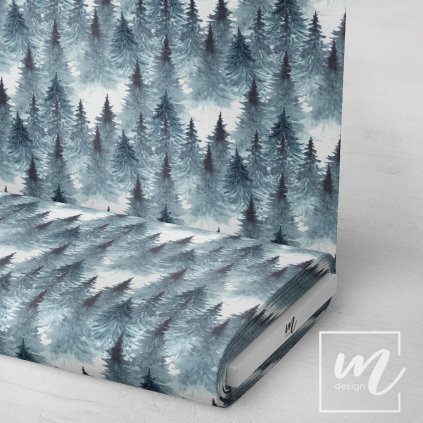 763258 zimní stromy látka 3