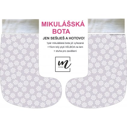 mikulášská bota 763016 zimní vločka