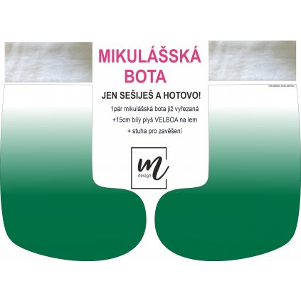 mikulášská bota zelena