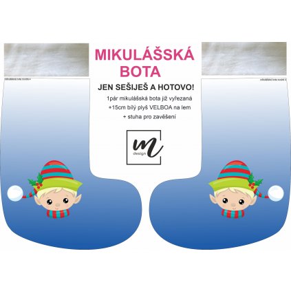 mikulášská bota modrá 4