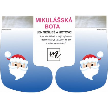 mikulášská bota modrá 5