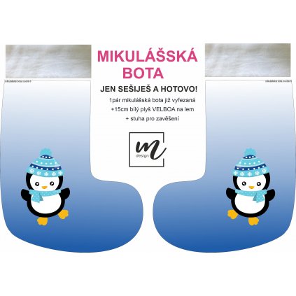 mikulášská bota modrá 6