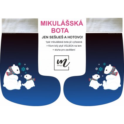 mikulášská bota modro černá 7