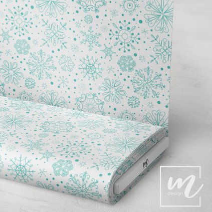 758006 vločka na bílé látka 3