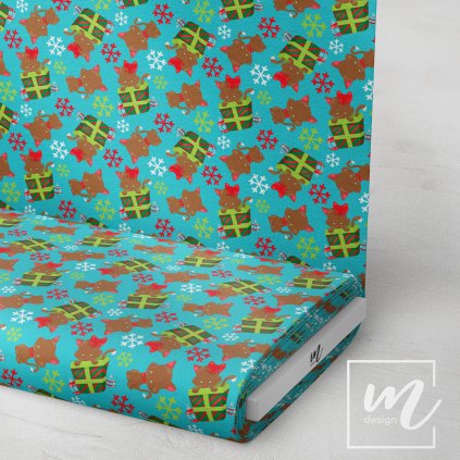 758061 kočička s dárečkem látka 3