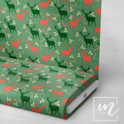 758067 jeleni s cesmínou látka 3