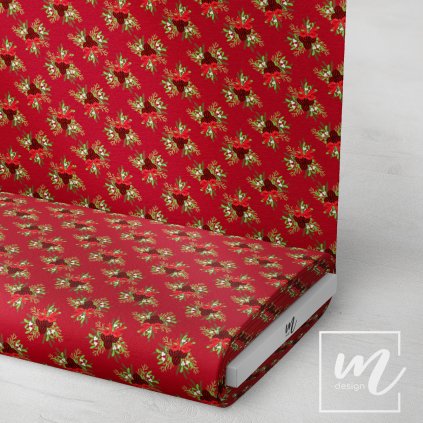 758074 baňky se jmelím na červené látka 3