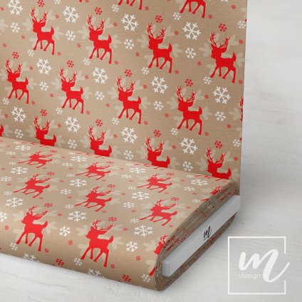 758088 vánoční sobík na béžové látka 3