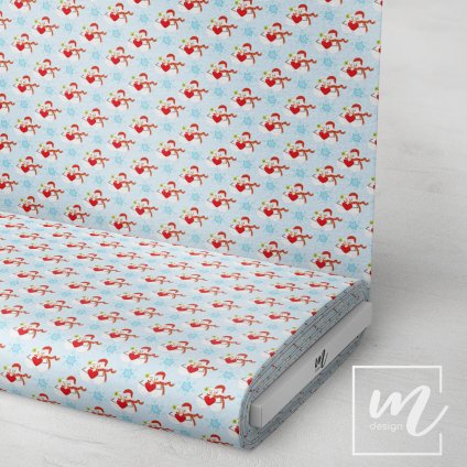 758117 sněhuláčci látka 3