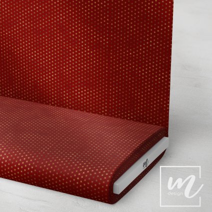 758122 vánoční červenozlaté látka 3