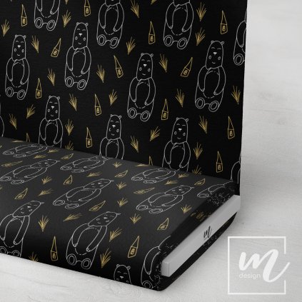 758128 medvěd a domečci látka 3