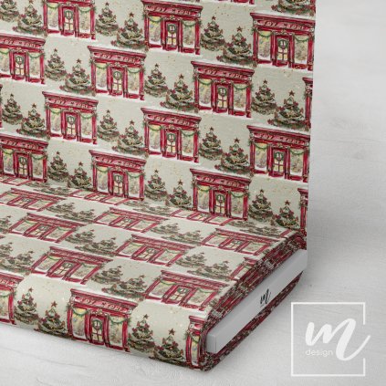 758134 vánoční domečci látka 3