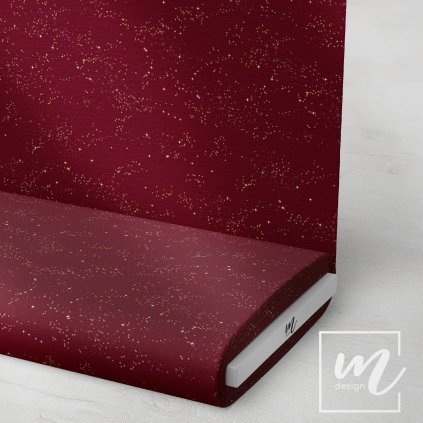 758135 vánoční třpyt na vínové látka 5