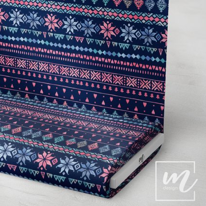 734003 1 norský vzor na navy látka