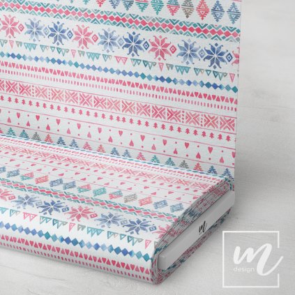 734003 2 norský vzor na bílé látka 3