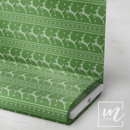 734010 sob vzor zelený látka 3