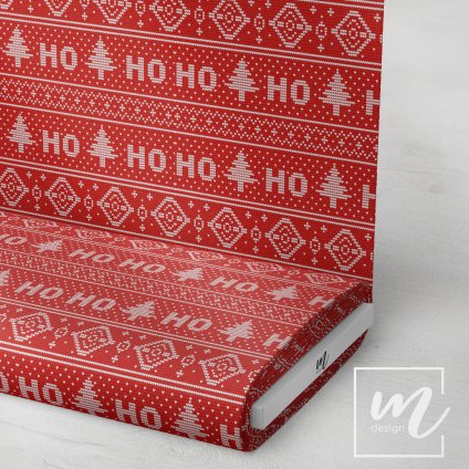 734014 HO vzor červený látka 3