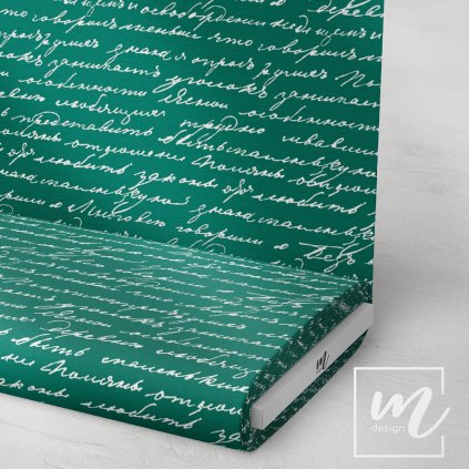 739008 41 písmo na tmavě zelené látka 3