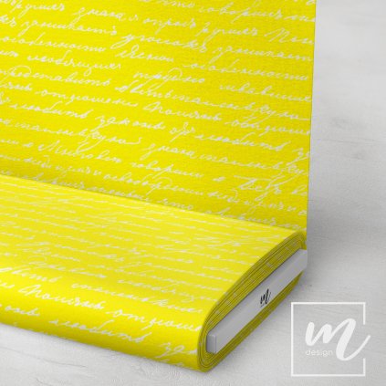 739008 44 písmo na žluté látka 3