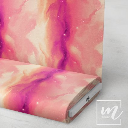 709043 3 pastel space oranžový látka 3