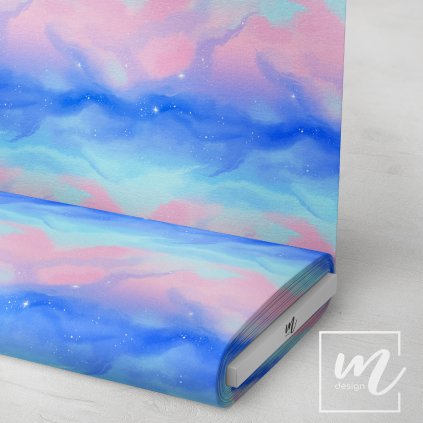 709043 5 pastel space modrý (látka 3