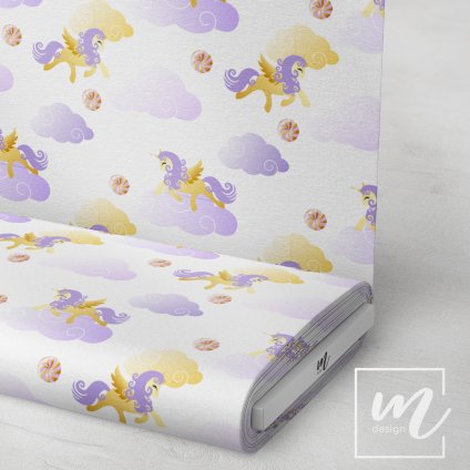 717022 jednorožec na bílé látka 3