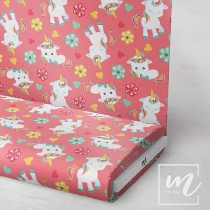 717029 bílý jednorožec látka 3