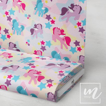 717035 jednorožci a hvězdy látka 3
