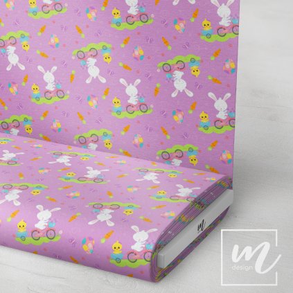 759013 velikonoční zajíček na kole látka 3