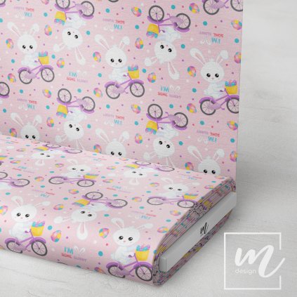 759015 velikonoční zajíček na kole látka 3