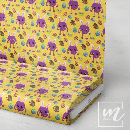 759045 veselé velikonoční vajíčko na žluté látka 3