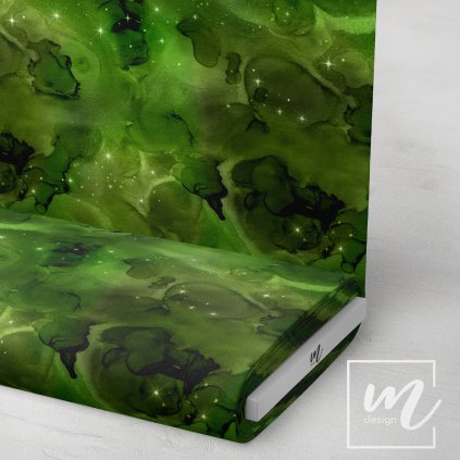 760012 galaxie zelená látka 3