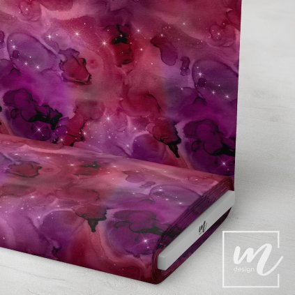 760015 galaxie rubínovo fialová látka 3