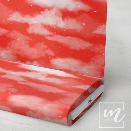 760040 mraky červené látka 3