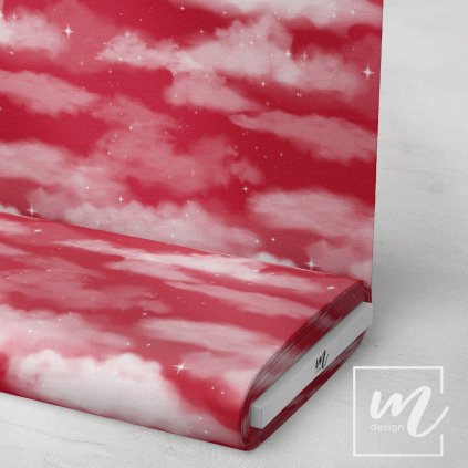 760041 mraky tmavě červené látka 3