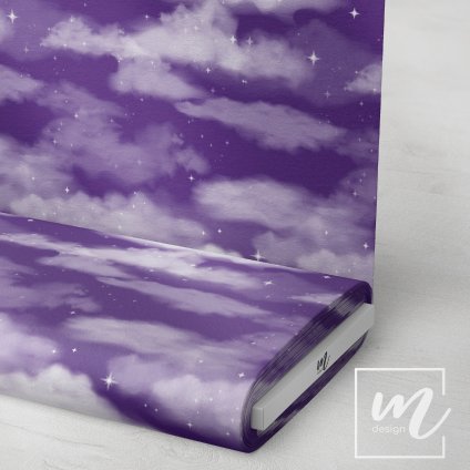 760045 mraky tmavě fialová látka 3