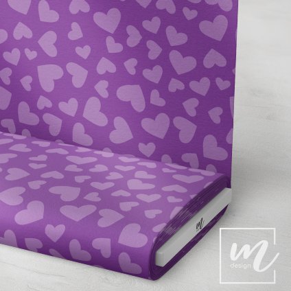 757008 srdce fialové látka 3